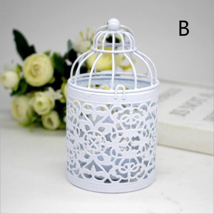Bird Cage Decoration European Classic Romantic Candle Holders Wedding Hollow Candlestick Home