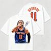Hot Sale 2026 Y2K Jalen Brunson Portrait Graphic Print T-shirt Men Women Basketball Star Oversized Loose Causal Oversized Short Sleeve Summer New Tee