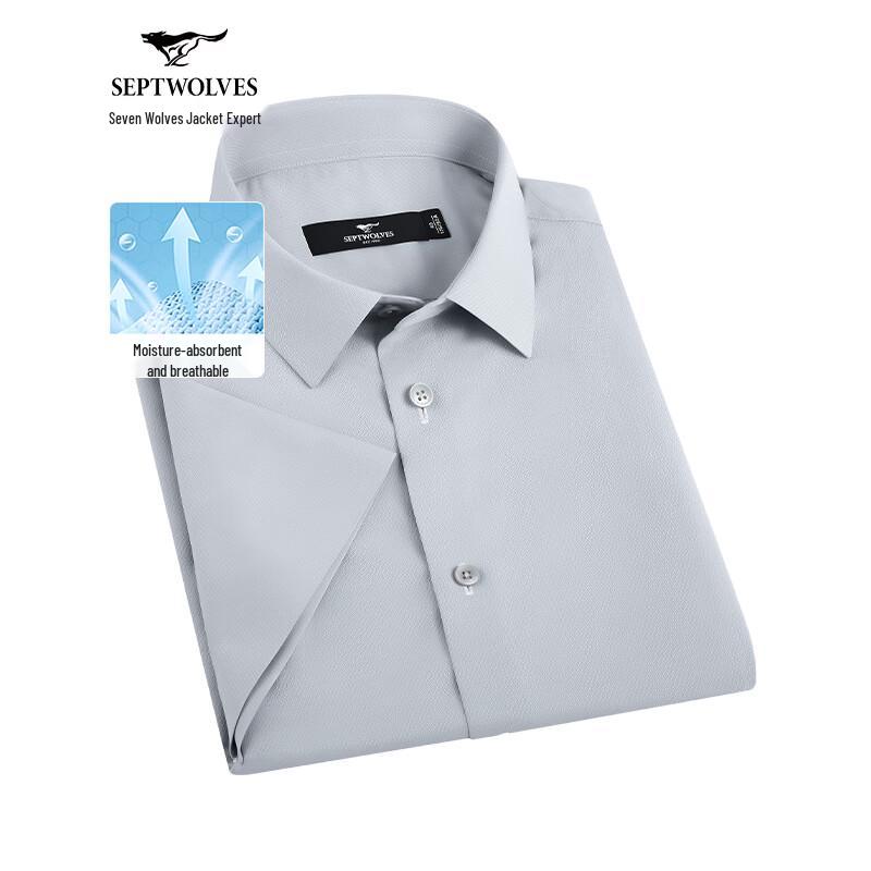 Septwolves Men s Short Sleeve Casual Shirt XL (175)