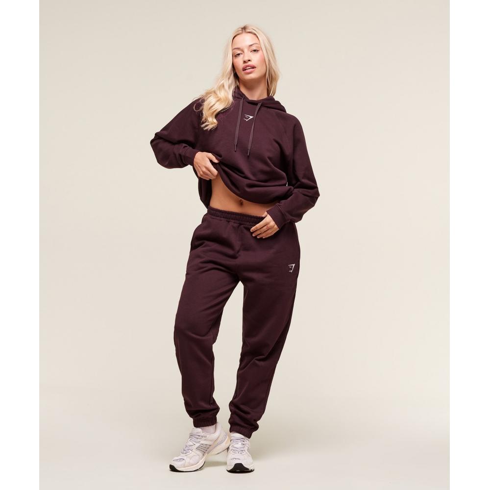 Gymshark Training Oversized Fleece Hoodie Cherry Purple B5a7n Pcds