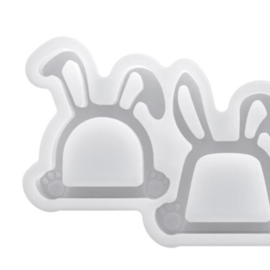 Bunny Silicone Mold Flexible Food Grade Mold for Chocolate Plaster & Resin Crafts Reusable Easy Release Candy Making Mold for DIY Gifts & Home Decor