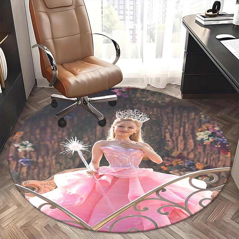 Princess Dress,Fairy Tale Costume Chair Mat Round Rug Office Carpet, Machine Washable, Non Slip, Suitable for Living Rooms, Bedrooms