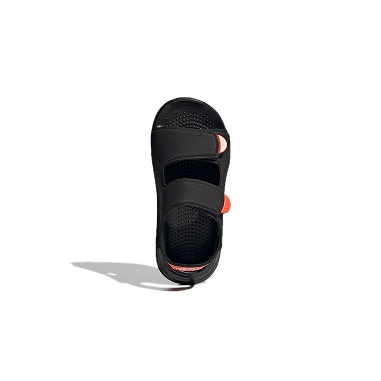 New Adidas Swim Sandal Anti-Slip And Wear-Resistant Lightweight Children's Sandals Black Orange Children Aged 3-7 Years Old FY8936