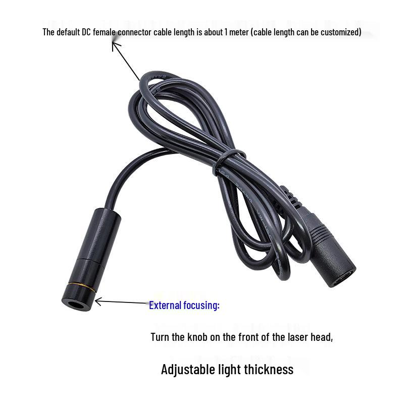650nm 10mW Red Line Laser Module with Adjustable Focus, 10X35mm