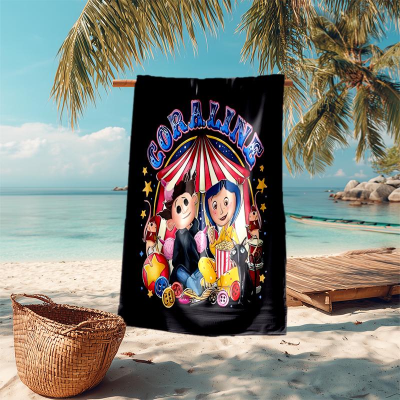 Coraline beach towel Outdoor camping Beach towel for vacation swim Outdoor pool Absorbent bath towel