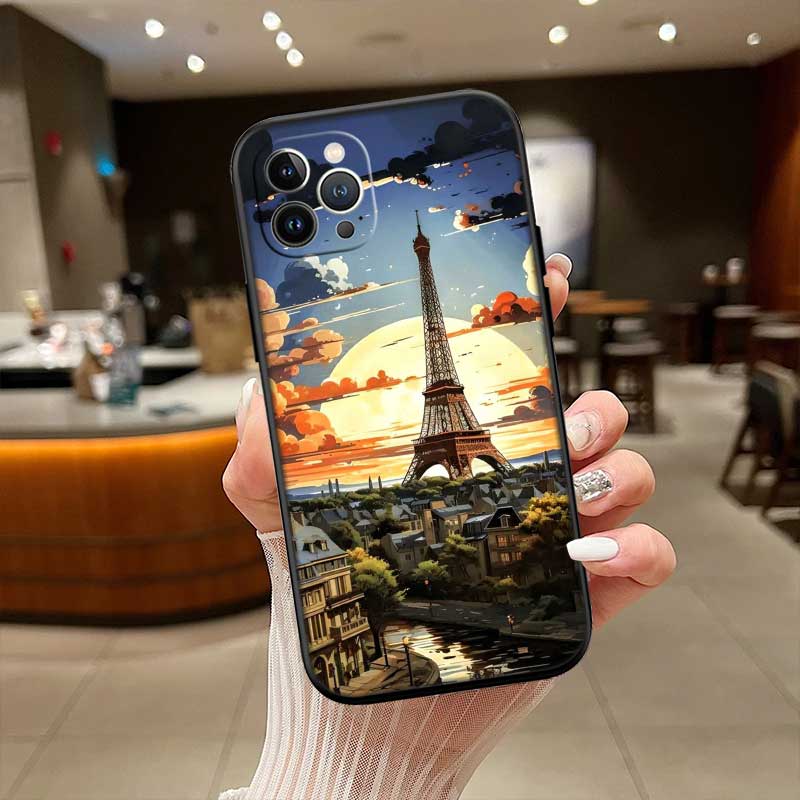 RE49 Paris Eiffel tower New High-End Shell Phone Case for iPhone SE X XS XR 16E 17 11 Pro Max 8 7 6 6s Plus Air