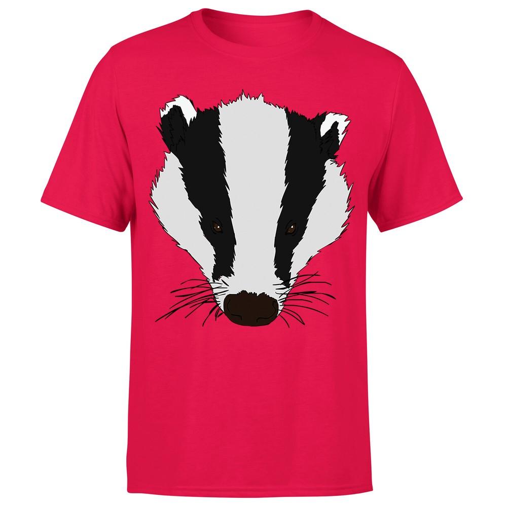 Badger Animal Face Ani Mates Unisexs Funny Novelty TShirt OrP1A2