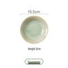 Zhishi Nordic Kiln-Glazed Green Ceramic Boat Soup Plates (3-Pack)