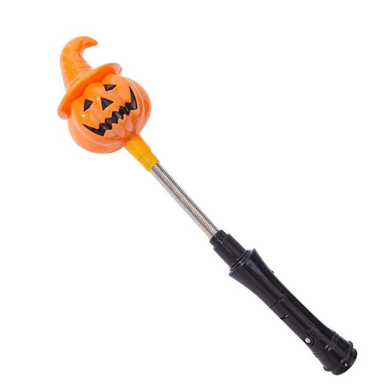 Halloween Glow Stick LED Flashing Light Pumpkin Skeleton Head Decor Party Supplies for Halloween Decoration Festival Gift