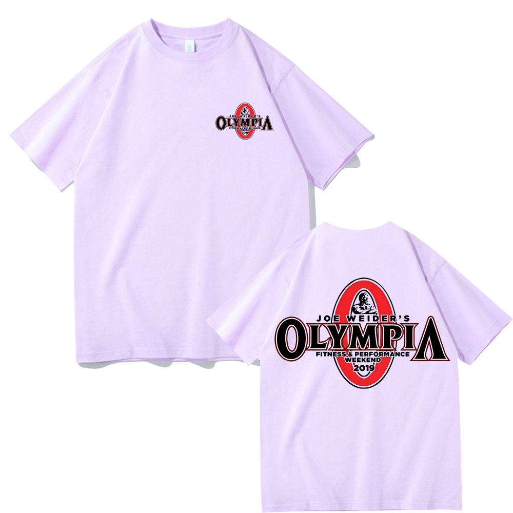 Hot Sale Olympia Fitness Male High Quality Short Sleeve Tees Unisex Gyms 100 Cotton T Shirt Unisexs Causal Oneck Oversized Tshirts