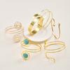 Upper Arm Armlet Bracelets for Women, Fashion Creative Spiral Line Adjustable Armband Cuff Bangle, Luxury Aesthetic Jewelry