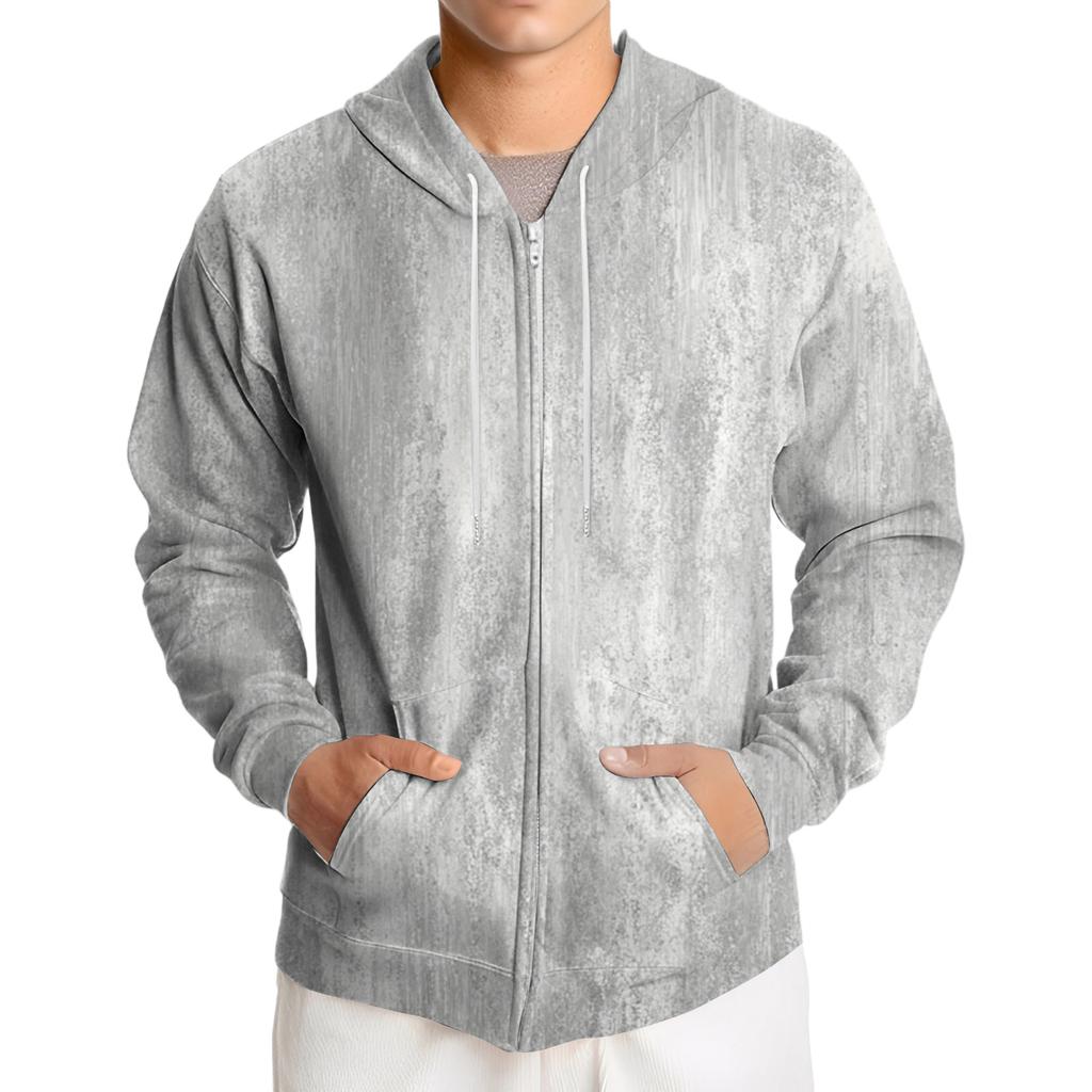 Herre Løstsittende Fritidsjakke med Hette og Snøring