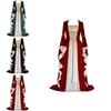 Sophisticated Long Sleeve Renaissance Dress For Cosplay And Historical Reenactments