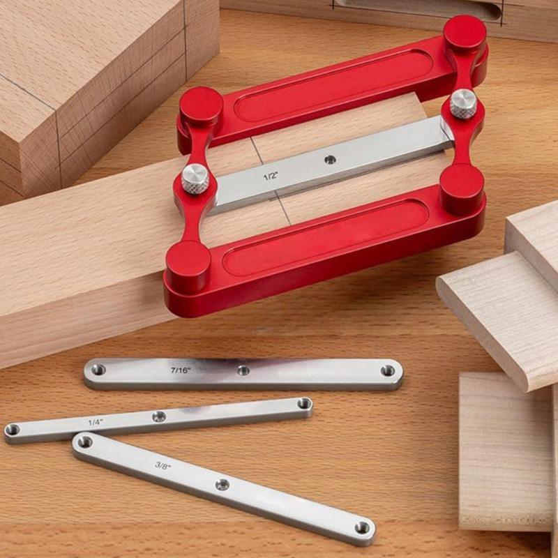 Q1FD Stainless Steel Center Gauge Woodworking Marking Tool with Various Specifications for Accurate Hole Location