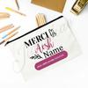Personalized Makeup Bag Pencil Case Custom Teacher Name Stationery Bags Travel Toiletry Organizer Pouch Thanks Gift for Teacher