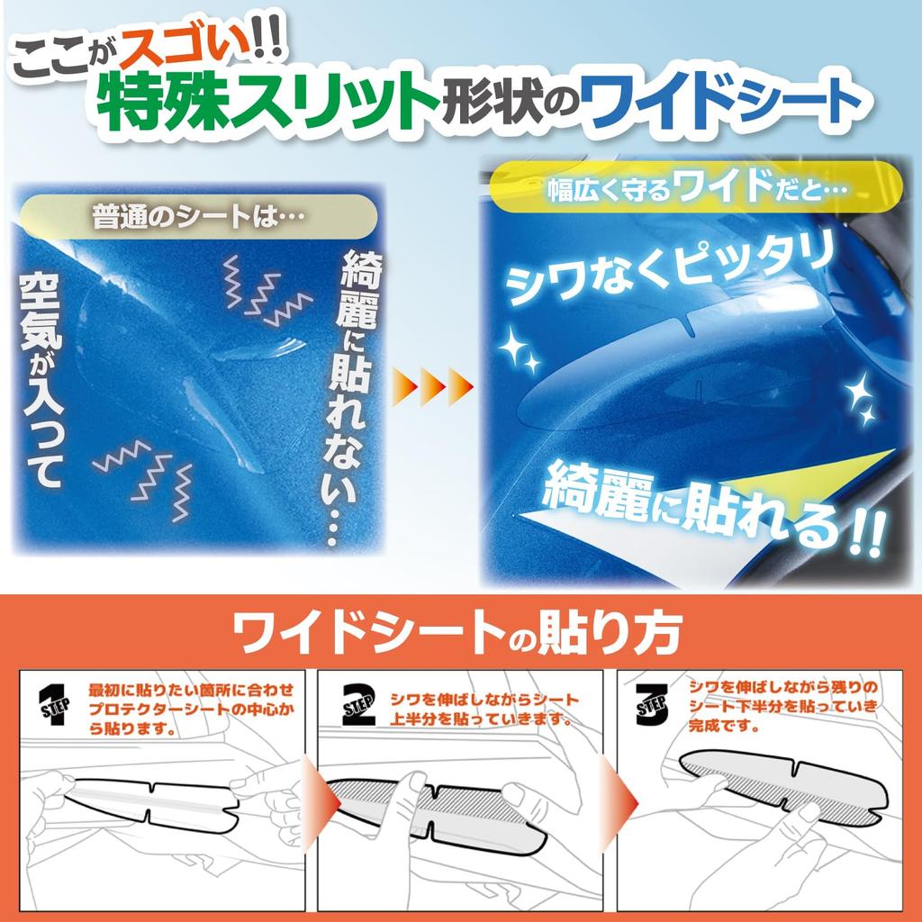 Tanax MF-4747 Anti-Scratch Sheet Protector Sheet for Motorcycles, Wide 2.0 x 6.7 x 0.0004