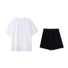 Li Ning Versatile Fashion Loose Breathable Short Sleeve Comfortable Shorts Casual Sports Suit Men Suit White Black W775-4+V236-1