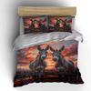 Two Donkeys At Sunset Duvet Cover Set With 3D Printing Design Soft Polyester Bedding Set All-Season Comfort Machine Washable