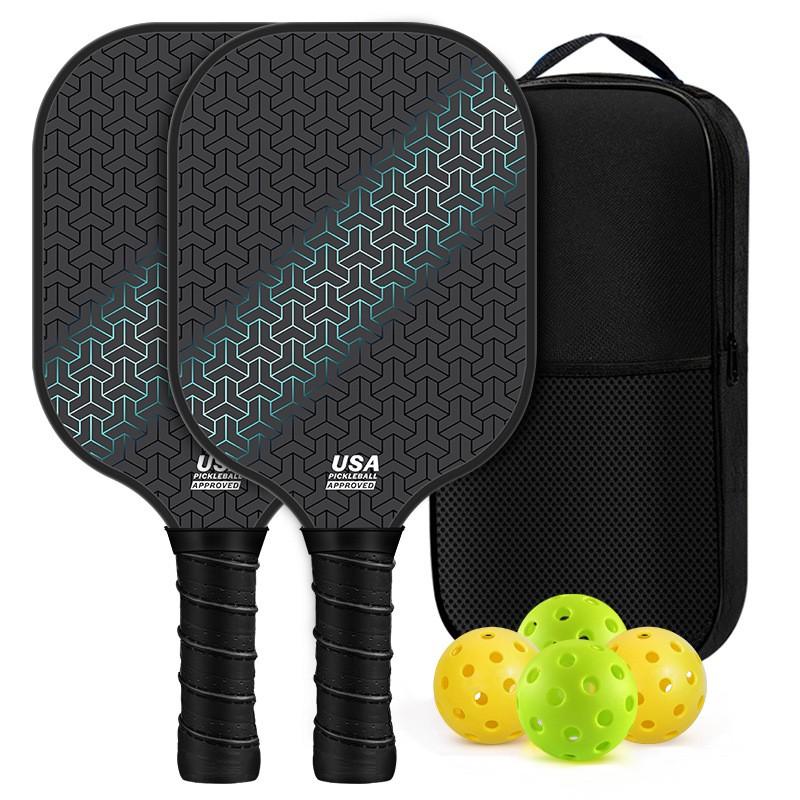 Glass Fiber Pickleball Paddle Set Kids Adults Family Couples Advanced Rackets