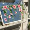 Romantische Rosa Blumen Schmetterling Fensteraufkleber Selbstklebend Wasserdicht Glasaufkleber