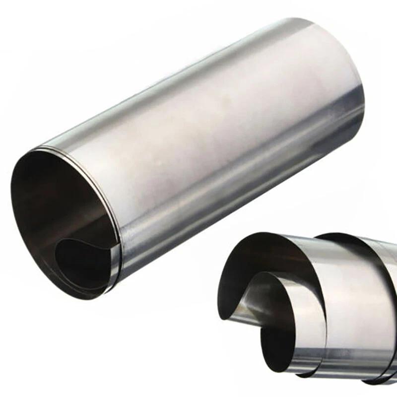 Lama Striscia Acciaio Inossidabile 304 Lunghezza 1 Metro Spessore 0,01mm 0,05mm 0,15mm 0,2mm 0,3mm 0,4mm 0,5mm 0,8mm Lamiera Acciaio in Bobina Larghezza 300mm