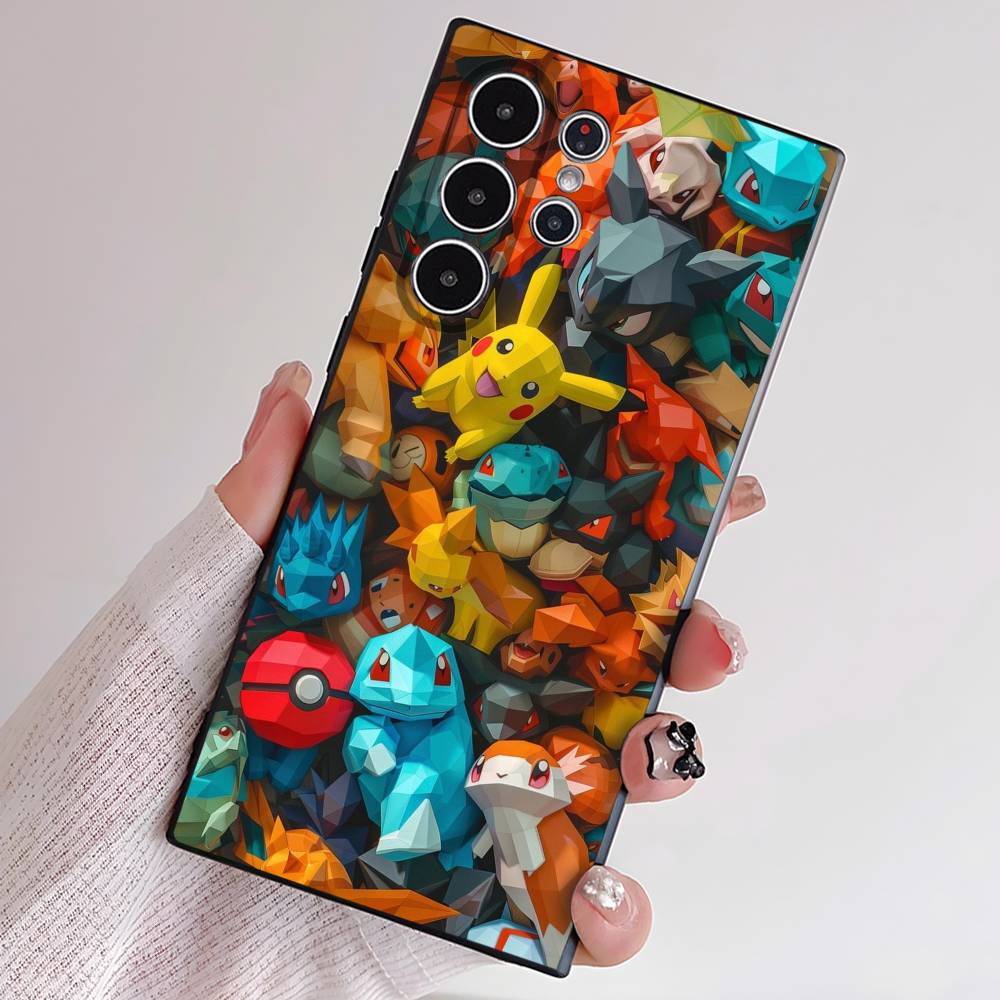 Cartoon Pokemon Anime Phone Case Samsung S21 S22 S23 S24 S25 FE Plus Ultra TPU Soft To Skin-friendly Case