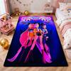Kpop Demon Hunters Neon Stage Indoor Rug Nonslip Thick Carpet For Entryway Home Party Decor Valentine'S Day Gift