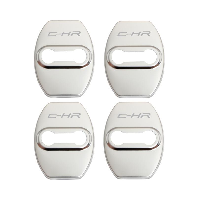 4pcs Car Door Lock Cover Protect WQF5 Buckle Cover Stickers For Toyota C-HR CHR Accessories Car Styling
