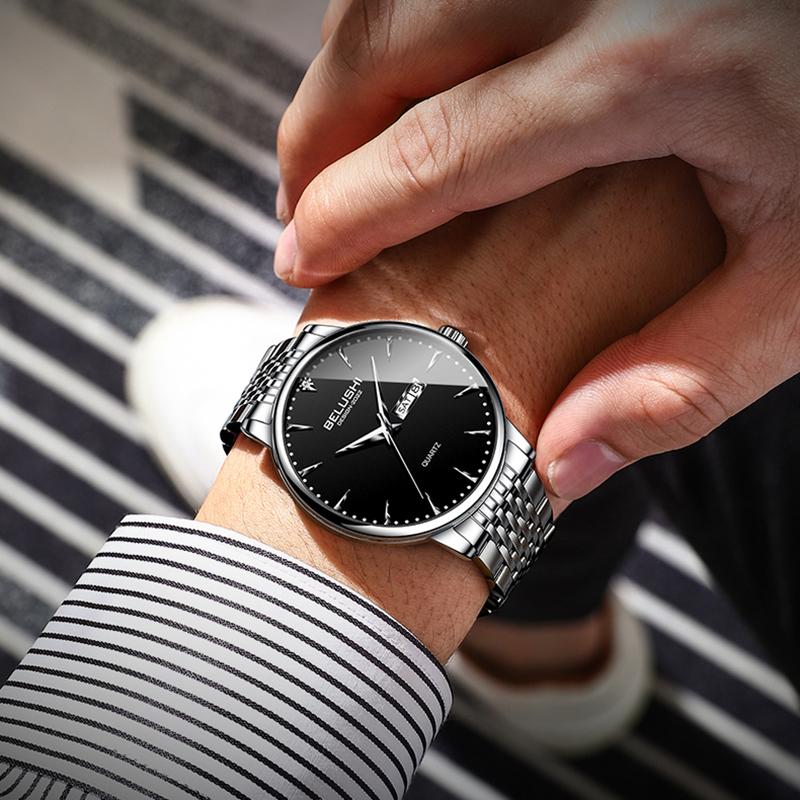 Business High Quality Men Watch Sport Quartz Man Wristwatch Waterproof Date Week Stainless Steel Fashion gift for Men 's Watch
