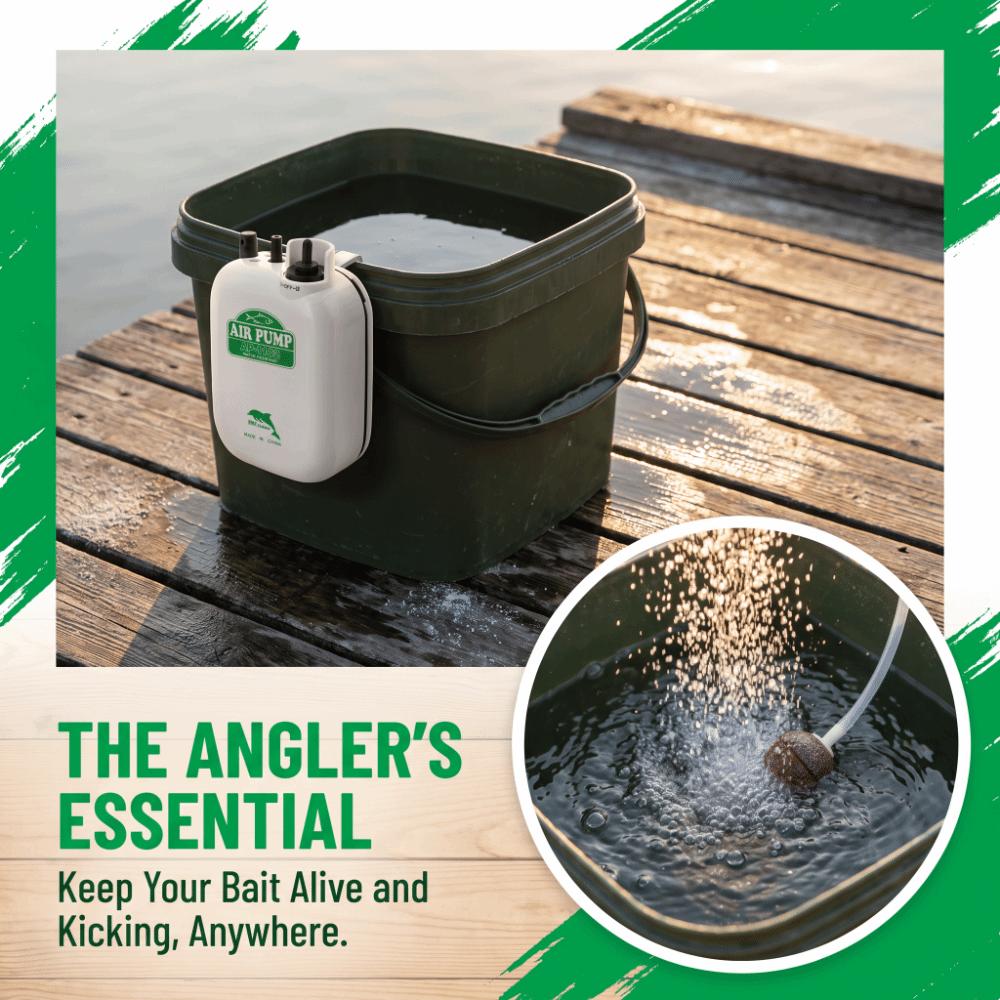 Battery Operated Fish Aerator Dual Speed Aquarium Air Pump Live Bait Aerator  Outdoor Fishing