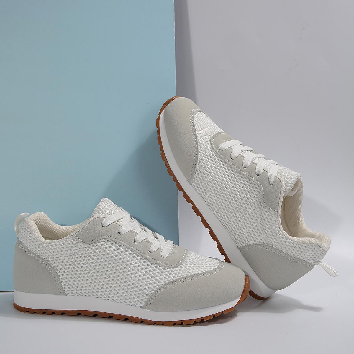 

Весна/осень Новые женские туфли, цветные кроссовки на шнуровке, дышащие, удобные, повседневные туфли zapatos de mujer 36 белый