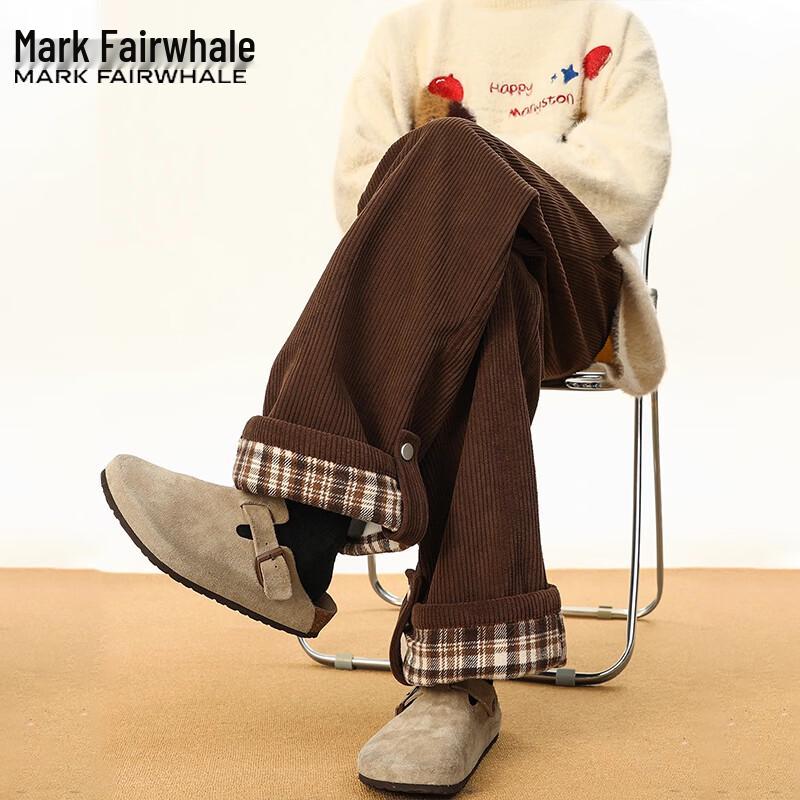 Mark Fairwhale Men's Corduroy Straight-Leg Casual Pants