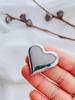High-End Women's Heart-Shaped Brooch - Sweet & Simple Design