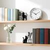 Metal Abstract Bookends Heavy Duty Non-Slip Desktop Book Storage Organizer for Home Office Decoration