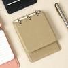 PU Leather Cover Loose-Leaf Notebook 3-Ring Binder Memo Pad Mini Pocket Notebook  Students