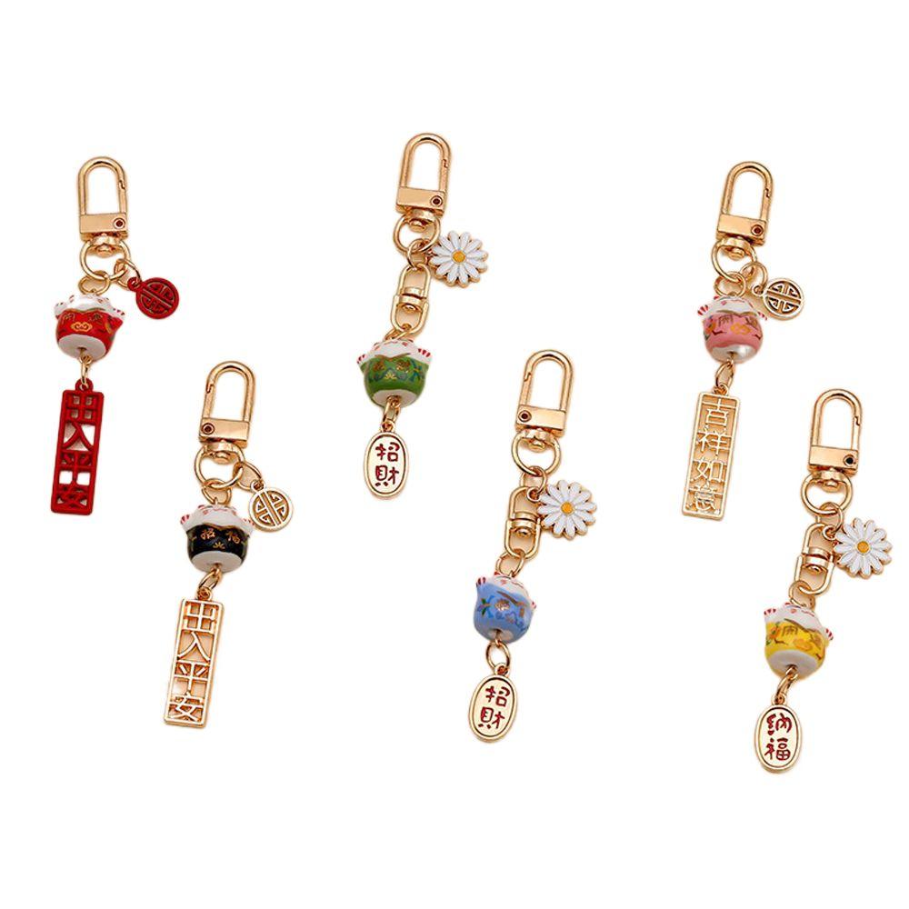 Bag Pendant DIY Maneki Neko Trinkets Mobile Phone Straps Mobile Phone Lanyard Lucky Cat Keychain