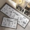 Kitchen Floor Mat Dirt-resistant Diatom Mud Floor Mat Household Two-piece Anti-slip Mat Quick-drying and Absorbing Floor Mat