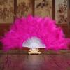 Soft and Fluffy Humorous Handmade Fancy Dress Dance Feather Portable Fan Chinese Decoration Wedding Decoration