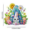 PET Double Sided Special Shaped Easter Alphabet DIY Diamond Painting Keychain