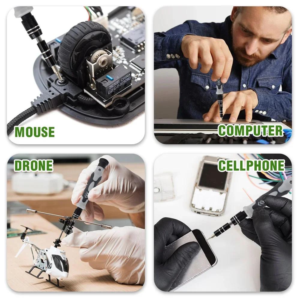 115 in 1 Mini Magnetic Precision Screwdriver Set Repair Tool Kit for Computer Laptop Cell Phone PC MacBook Household Repair Tool