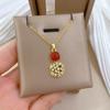 Geometrisches Vintage Rotes Emaille Zirkon Quadrat Halskette Ohrstecker für Damen Y2K Edelstahl Kette Schmuckset Geschenke