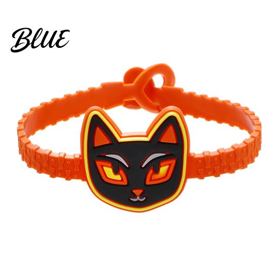 Adjustable Halloween Bracelets 2PCS Cartoon Bracelets Ghost/Pumpkin/Black Cat/Skull/Witch/Little Devil Shape Cute Witch And Skeleton Wristbands Soft