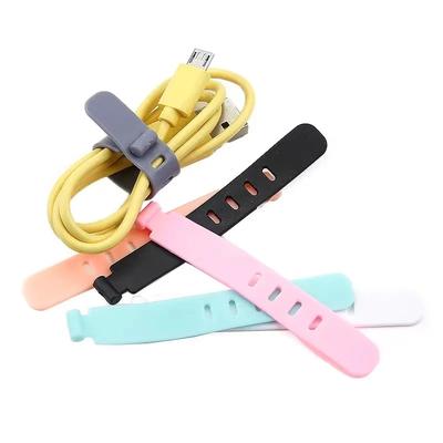 10PCS Cable Organizer Ties Clip Charger Cord Management Silicone Wire Manager Mouse Earphone Holder Data Line Winder Straps