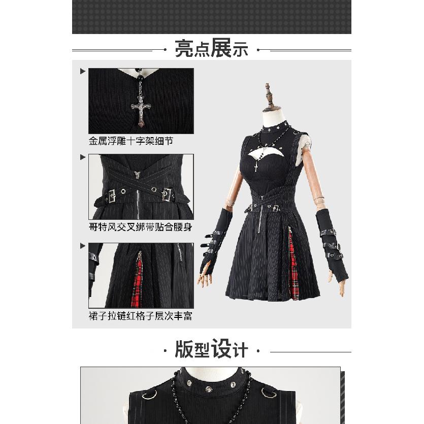 Misa Amane Death Note Cosplay Costume Gothic Lolita Dress, Halloween Stage Performance Outfit, Anime Gothic Fashion