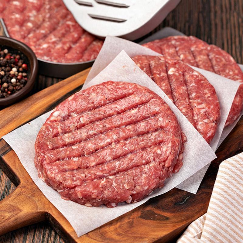 100 ks Pergamenový papír BBQ Papír na maso Lis na maso Nepřilnavé listy na hamburgerové placičky Podložky Sušenky Trouba Čtvercový Kulatý Olej Pečicí papír