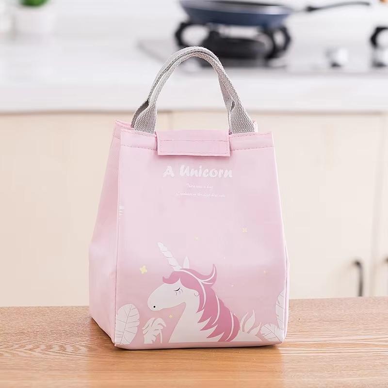 Cartoon Children's Lunch Bag Thermal Insulation Aluminum Film High Quality Waterproof Oxford Cloth Portable Lunch Bags Tote New