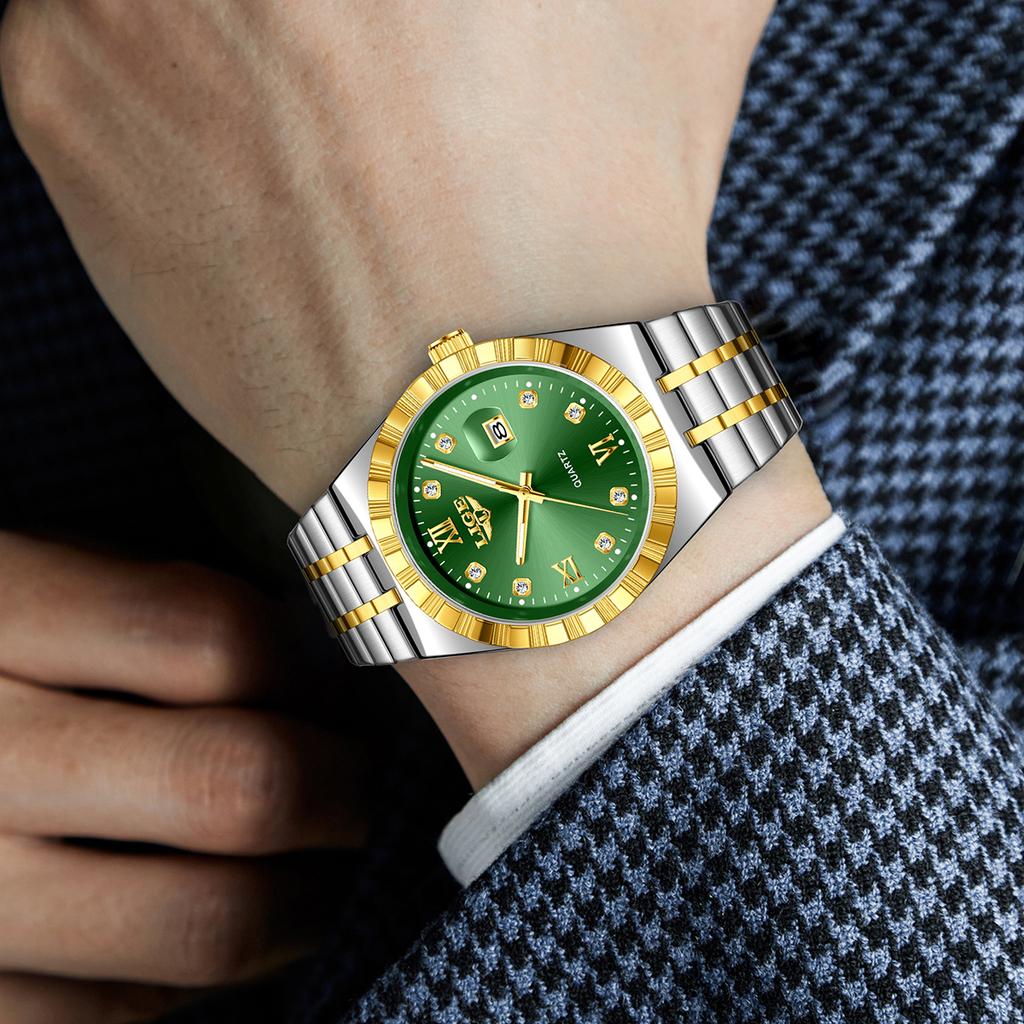 LIGE Top Luxury Quartz Man Watch Fashion Auto Date Waterproof Luminous Stainless Steel Classic Simple Watches for Men Male Gifts