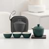 Portable Travel Kung Fu Tea Set Coarse Amoy Road Treasure Small Set Outdoor Business One Pot Three Cups