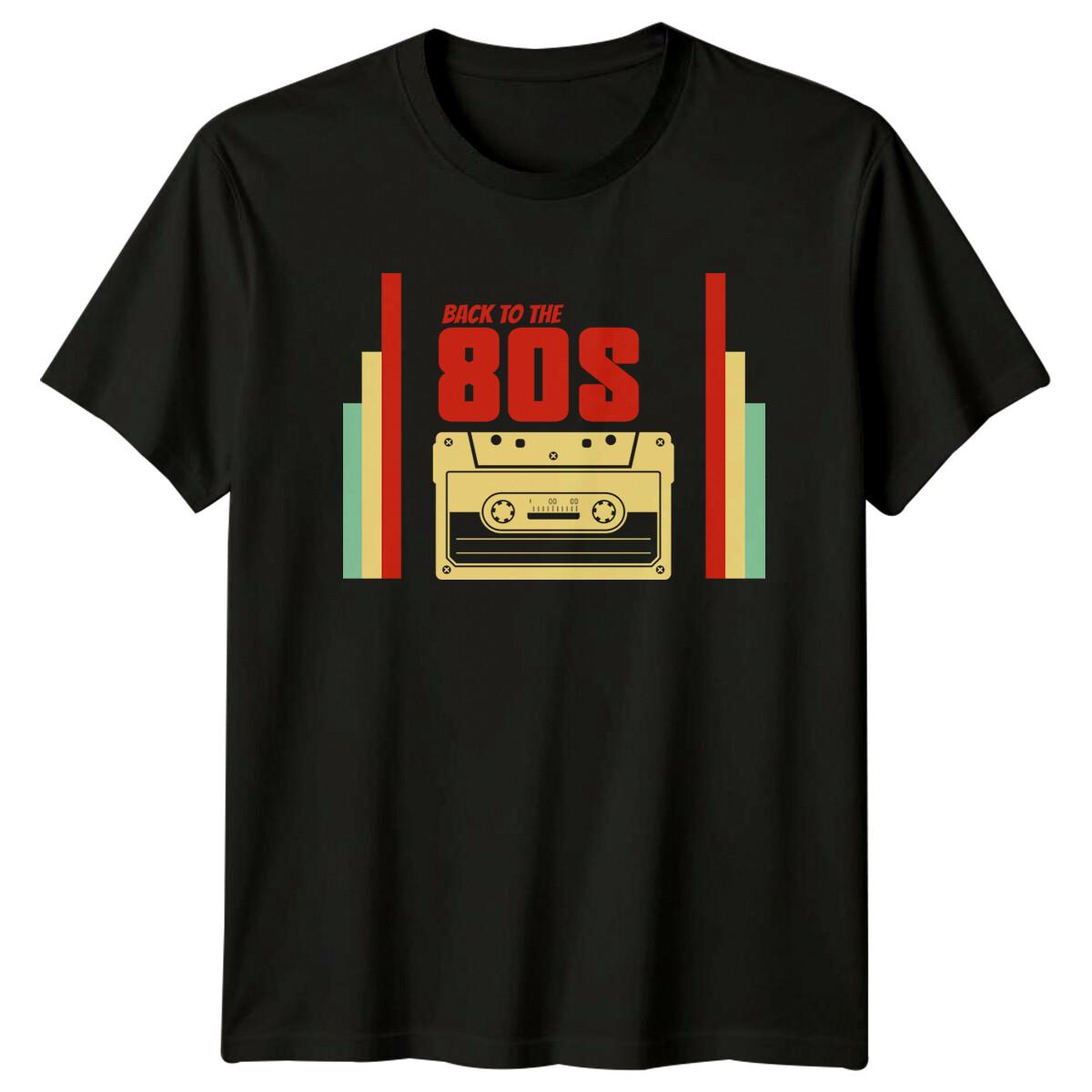 Back To The 80s Cassette Tape Retro Graphic Print Mens Womens TShirt Fashion Fun Shirt S
