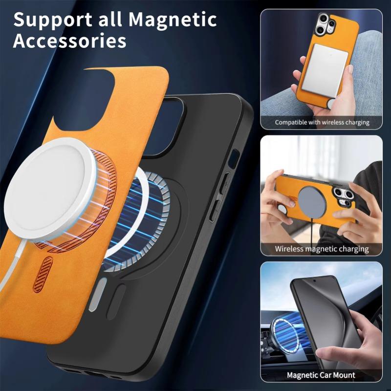 Magnetic Leather Case For Nothing CMF Phone 2 Pro Magsafe Wireless Charging Matte Shockproof Cover For CMF Phone 2Pro Bumper